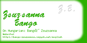 zsuzsanna bango business card